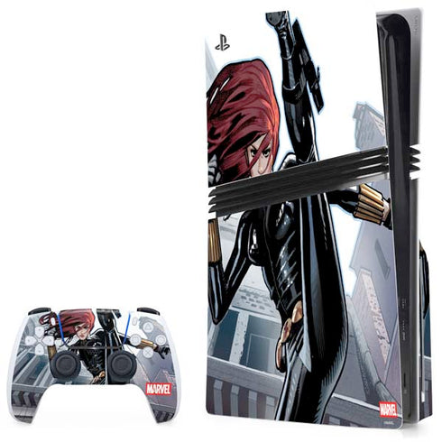 Marvel Black Widow High Kick PS5 Pro Disk Bundle  Skin